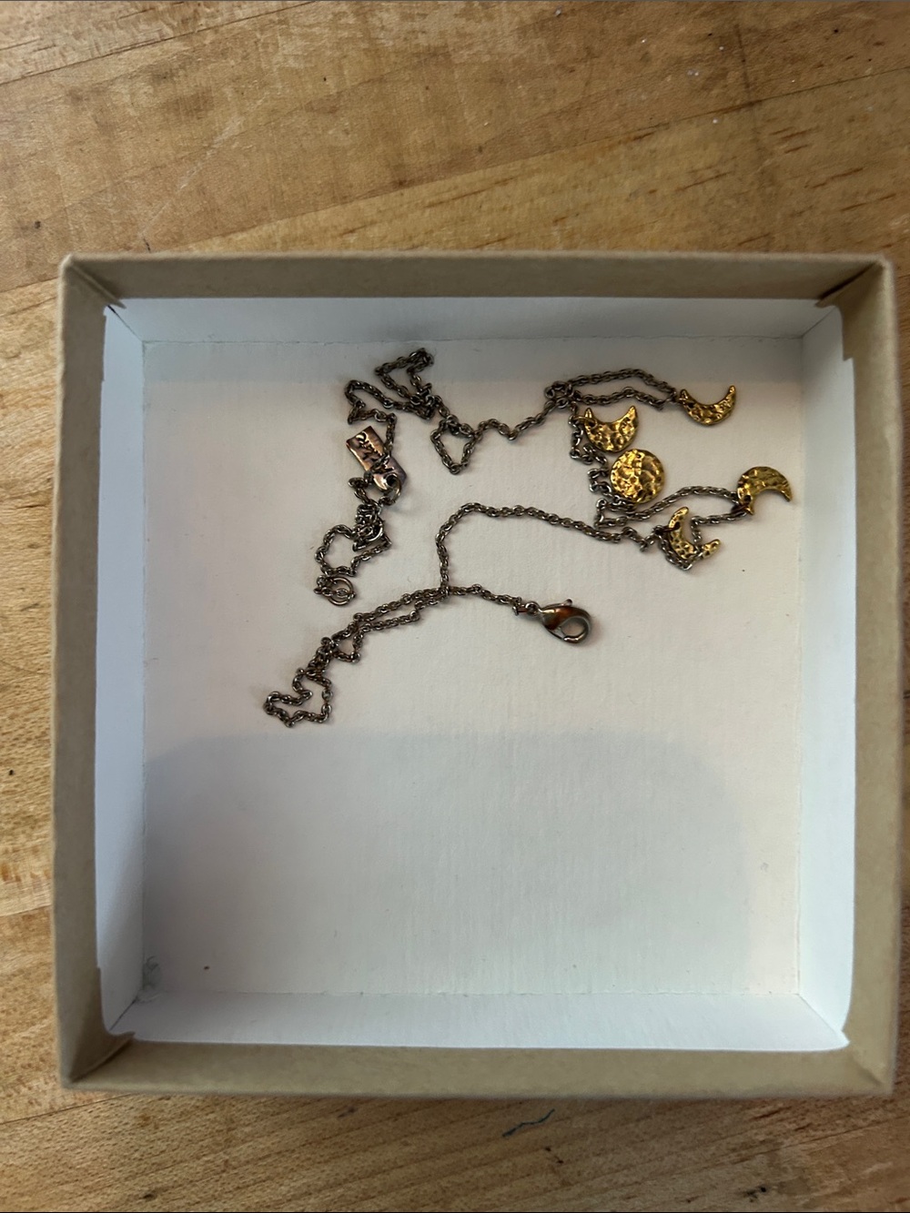 Mr Kate Gold Moon Phase Charm Necklace - Women Jewelry - Picture 2 of 3